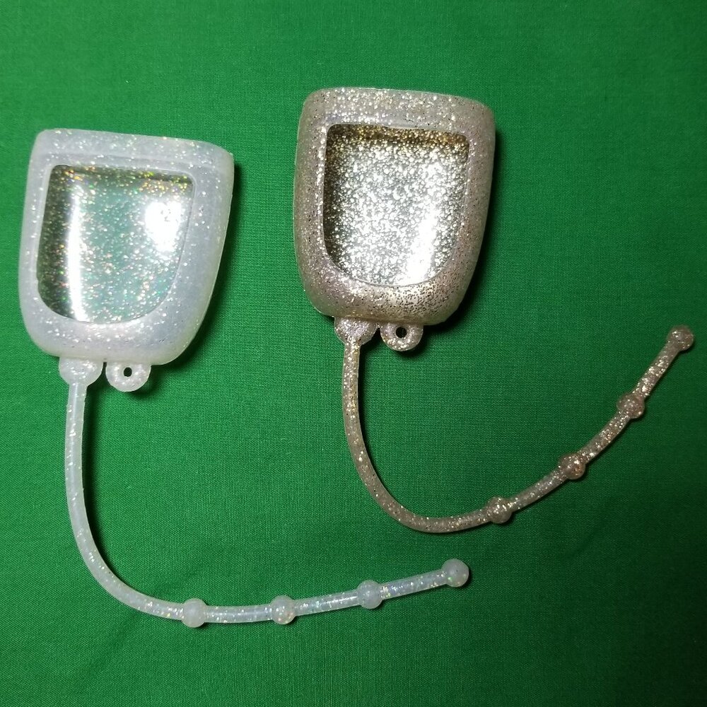 Bath & Body Works Hand Sanitizer Holders 1 Gold 1 Silver Lot of 2 Holders
